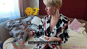 MILF fucked in all fuckholes before leaving. DP